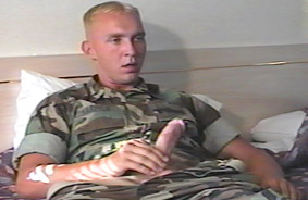 Marine Masturbating in Uniform